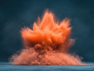 Explosive orange powder explosion