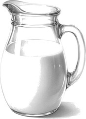 Porcelain Flow milk jug isolated watercolor vector illustration svg