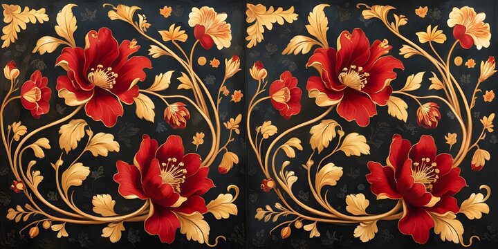 Zhostovo Stylized Flower Ornament