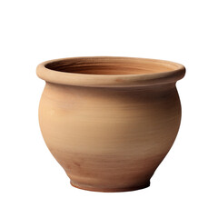  empty terracotta pot isolated on white background