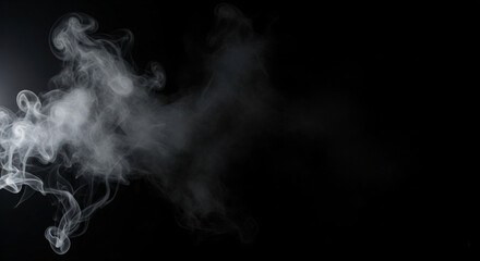 Abstract grey smoke, Black background atmospheric, Ethereal vapor painting, Misty dark digital, Soft diffused texture, Mysterious subtle blend, Dreamy artistic effect