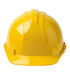 Yellow Hard Hat with Transparent Background, 3D Realism Safety Equipment Graphic