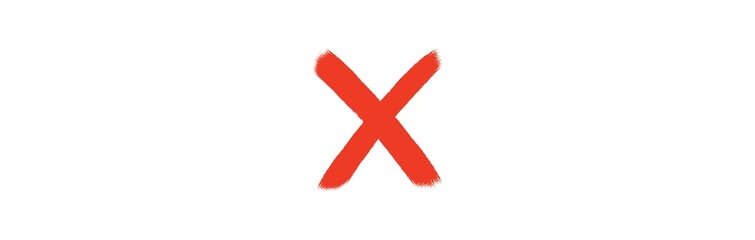 check mark icon, hand-drawn, as if painted with a brush