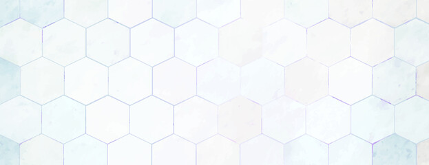 Hexagonal tile background, white background with subtle marble texture. The background is modern and elegant, featuring white color. Minimal marble texture with hexagon pattern background vector