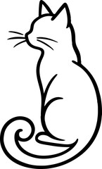 Cat Scalable SVG Vector Graphic with Editable Paths and Layers for Web, UI Design, Digital Art, and Print Applications