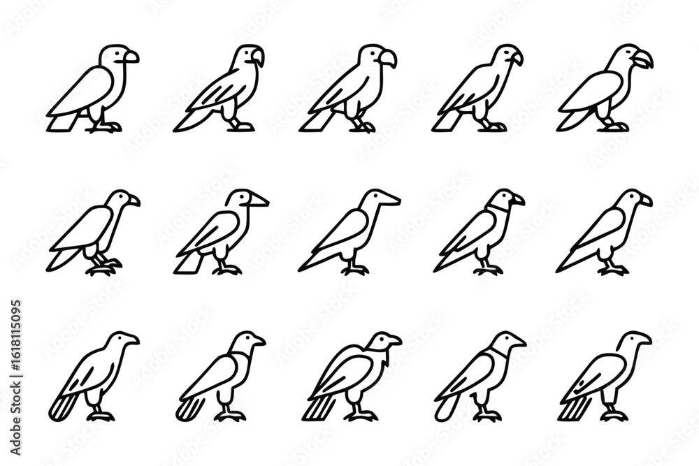Poster eagle pattern silhouette: a collection of stylized eagle silhouettes arranged in a repeating pattern