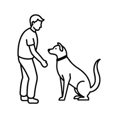 pet trainer vector illustration