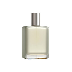 unisex perfume bottle, minimalist design, matte glass, white background. PNG