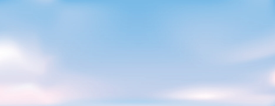 Soft blue background with a smooth gradient texture. The background features a serene blue color, creating a calming atmosphere. Gradient sky background vector. Blue background.