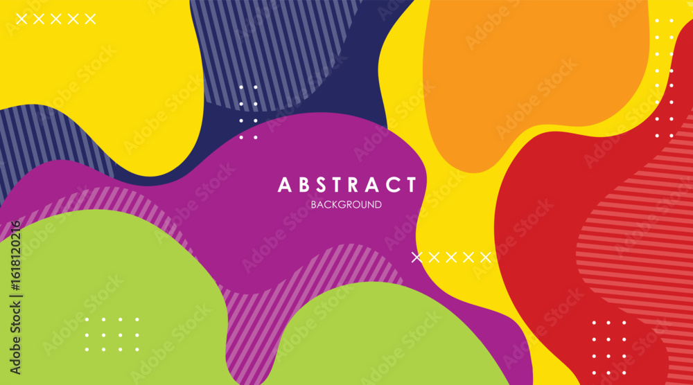 Poster abstract background gradient fluid shapes colorful vector modern design