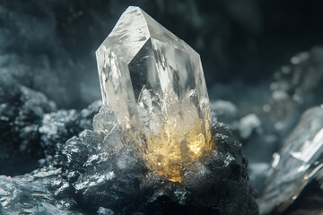 ice on black background