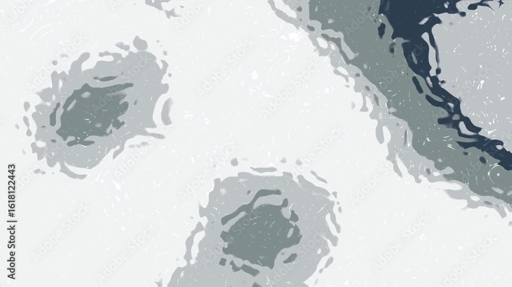 Aufkleber navy soft peachs abstract animation featuring expanding gray and blue liquid blobs on a white backgr