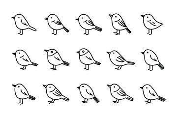 Sketchy Birds: A collection of whimsical bird illustrations, showcasing simplicity and charm through their clean lines and delightful poses. 