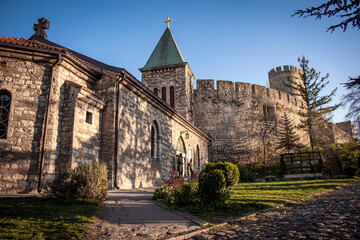 Fototapeta premium Ruzica Church in Serbia, Belgrade. Located in the walls of Belgrade Fortress – Kalemegdan.