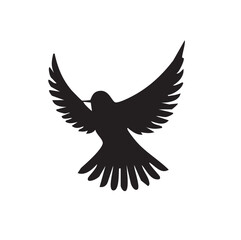 Obraz premium Nature Motifs + Birds – Black and White Silhouette