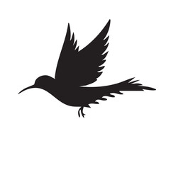 Obraz premium Nature Motifs + Birds – Black and White Silhouette