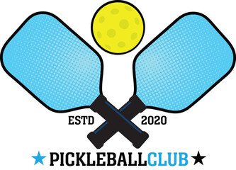 Pickleball sport club Logo graphic design