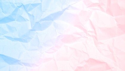Obraz premium Pastel Dream: Crumpled Paper Texture with Blue and Pink Gradient