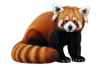 Detailed illustration of a red panda.