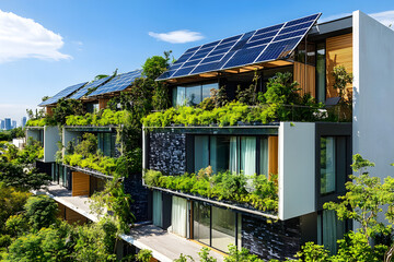 solar panels on a roof