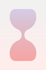 Minimalist gradient hourglass illustration vector