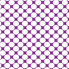 Abstract purple and white colour geometric polka dot seamless pattern used for as background.