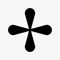 Abstract bold geometric design vector