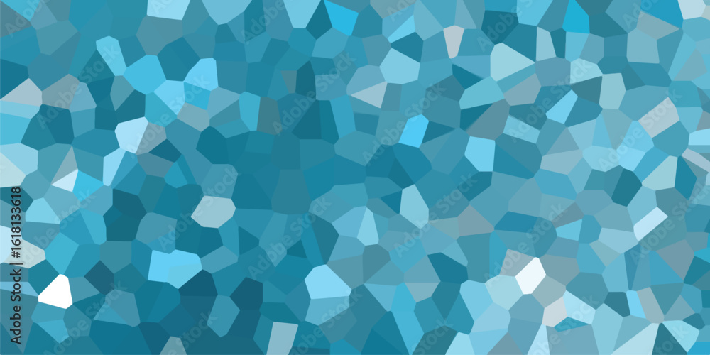 Poster abstract mosaic background in shades of teal and blue artistic geometric pattern for various design 