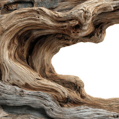 Abstract Wooden Texture: A detailed capture of intricately textured driftwood with a seamless backdrop, perfect for illustrating natural elements and organic patterns.