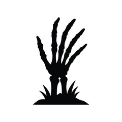 Fototapeta premium Creepy undead hand silhouette for a Halloween horror concept.