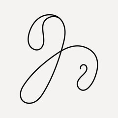 Elegant decorative swirl design, hand drawn vector