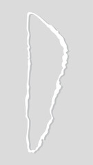 Abstract geometric design with a torn edge, element vector