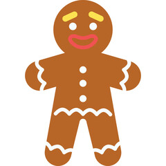 gingerbread man vector flat illustration