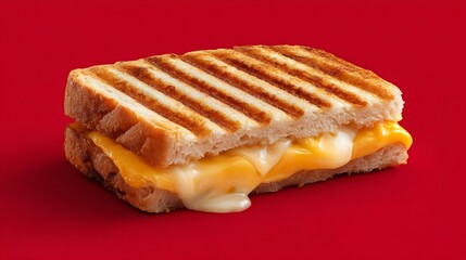 Delicious grilled cheese sandwich on toasted white bread with melted cheese