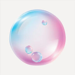 Colorful, iridescent soap bubble art vector