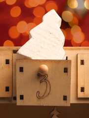 Third December wooden drawe number