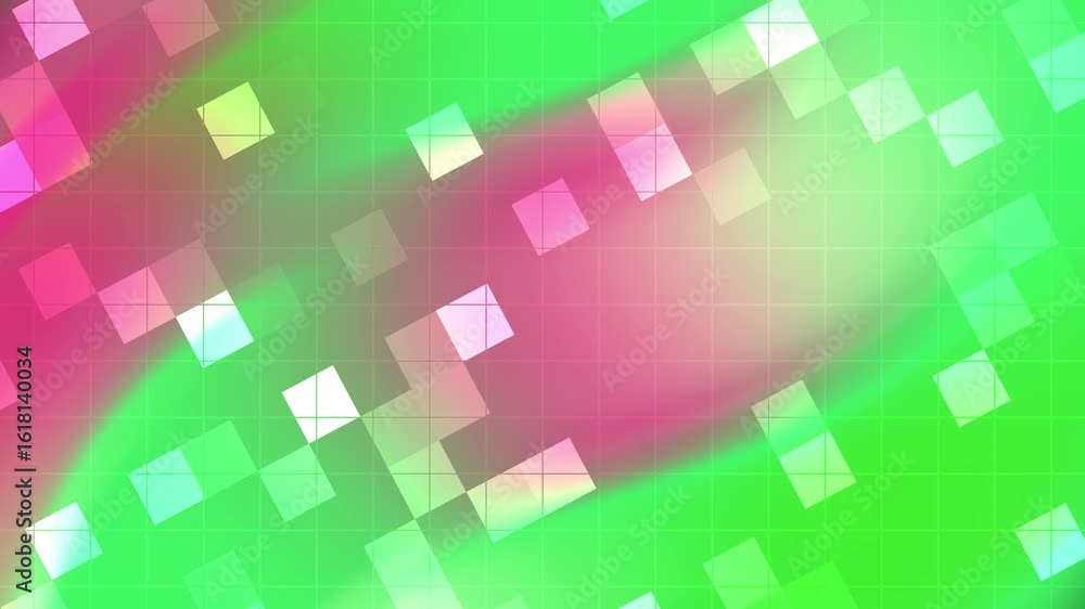 Aufkleber abstracts blink square dynamic abstract background with colorful gradient, glowing squares, and grid