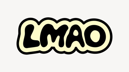 Bold humorous text graphic vector