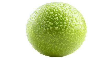 Fresh green lime fruit isolated on a white background.