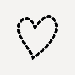 Obraz premium Hand-drawn heart illustration art, Valentine's Day vector