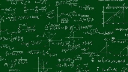 Dynamic Academic Mathematics Chalkboard Teaching with Closeup Camera Work - Powered by Adobe