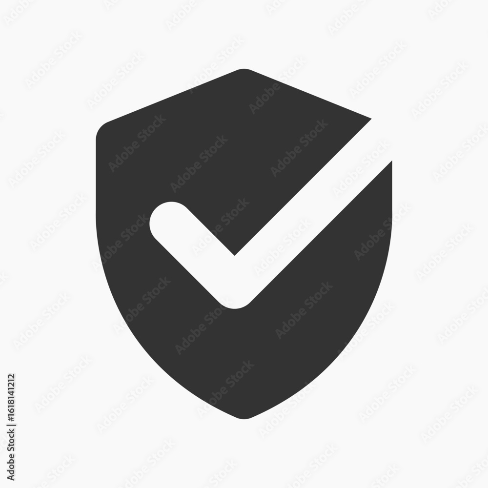 Poster security symbol with checkmark vector