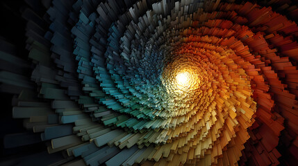 Rotating color wheel with distinct color segments arranged radially, HD realistic