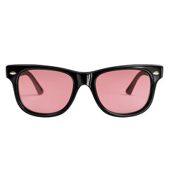 Black Frame Sunglasses with Pink Lenses
