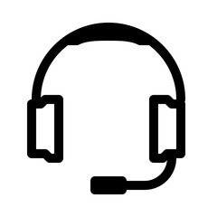 Gaming headset outline icon . Gamer headphone. Music peripheral equipment. Outline style.