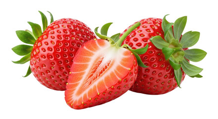 Isolated Strawberries