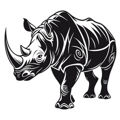 Fototapeta premium rhino isolated on white