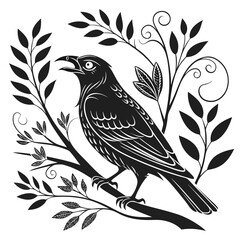 Fototapeta premium bird on branch