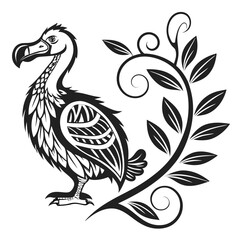 Fototapeta premium black and white bird