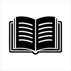 Black and white book icons, simple, minimal design for education, library, or reading concepts.